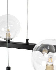 Lustra moderna cu 20 de surse de lumina LINEA Oval 120 negru