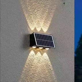 Aplica Exterior cu Panou Solar, Model 686021, IP65, Lumină Neutră, Negru