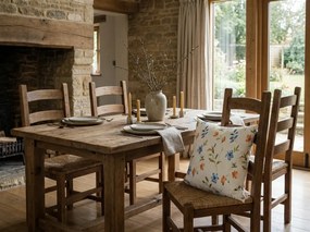 Fata de perna din microflanel GENTLE LEAVES 40x50 cm, crem