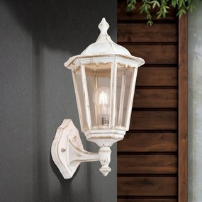 Aplica de perete exterior stil clasic IP43 Puchberg AL 11K/82570 weiß-gold/rauch OR