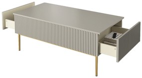 Masuta de cafea Nicole 120 cm - cashmir / picioare aurii