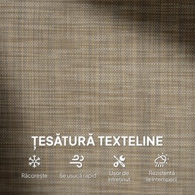 Outsunny Banca Tip Leagan 2 Locuri din Metal, Negru, 123x70x87 cm | Aosom Romania