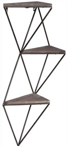 Raft decorativ de perete Duvelo 18 (Nuc + negru) . 1093665