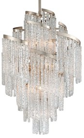Candelabru LUX design elegant, realizat din sticla venetiana lucrata manual MONT BLANC cu 13 surse de lumina
