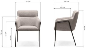 Fotoliu design bej HELSINKI