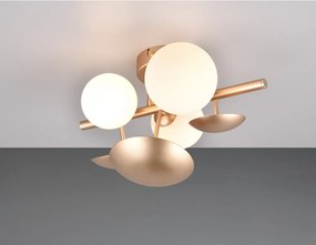 Aplică de perete alb-auriu Bubble – Trio Select