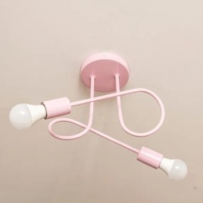 Lustră aplicată OXFORD 2xE27/15W/230V roz