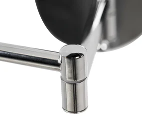 Oglinză de perete de design crom incluzând LED dim to warm reglabil IP44 - Vicino