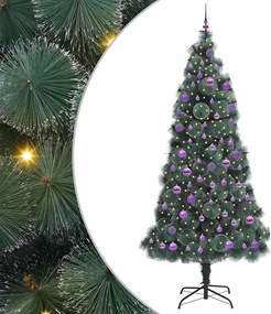 vidaXL Brad de Crăciun artificial cu lumini și set de globuri 240 cm