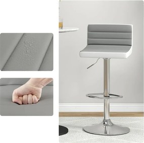 Set 2 scaune de bar reglabile, rotative, gri