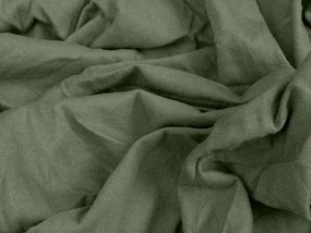 Cearsaf Jersey EXCLUSIVE cu elastic verde inchis 200 x 220 cm