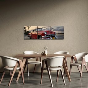 Tablou cu mașina (cu ceas) (90x30 cm)