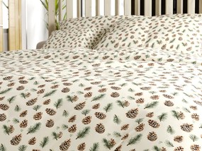 Lenjerie de pat din bumbac PINE CONES colorata Dimensiune lenjerie de pat: 2 buc 70 x 90 cm | 200 x 220 cm