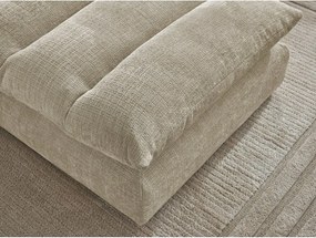 Taburet bej cu tapițerie din chenille Neil – Bobochic Paris