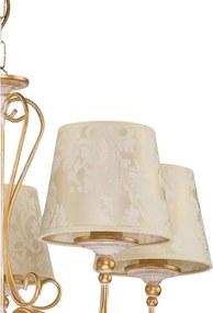 Brilagi - Lustru cu lanț SONIA 5xE27/15W/230V Ø 64 cm crem/patină
