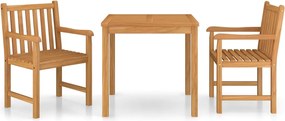 vidaXL Set de mobilier de grădină cu 3 piese, 80x80 cm, lemn masiv de tec