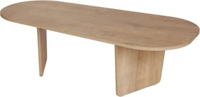 Masuta cafea OVALIS, stejar, PAL, 130x65x40 cm