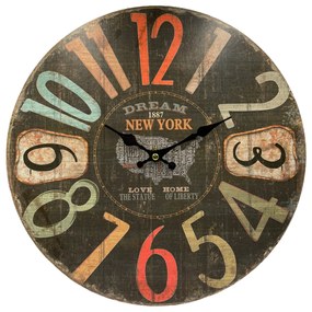 Ceas de perete New York 34cm, Lemn