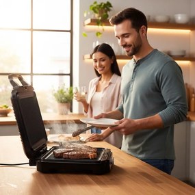 Grătar multifuncțional 3 în 1 - aparat pentru vafe, prăjitor de pâine și grătar de contact 1200 W