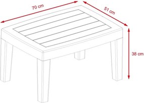 Set mobilier din ratan Avenberg IBERIA-ratan maro