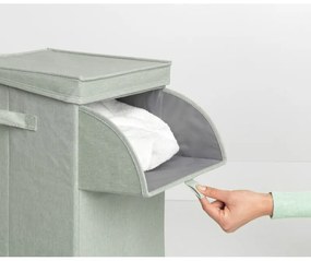 Cos de rufe stivuibil Brabantia 1000829, 35 l, Deschidere frontala, Capac larg, Pliabil, Verde