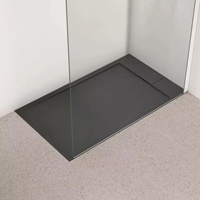 Cadita de dus dreptunghiulara Ideal Standard i.life Ultra Flat S negru intens 120x70 cm