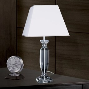 Veioza design decorativ cu cristal K9 POKAL alb/crom