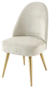 Set de 2 scaune, Catifea Raiata, Bej, MIA CASA, A-45926 VC