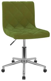 3086528 vidaXL Scaune de bucătărie pivotante, 4 buc., verde deschis, catifea