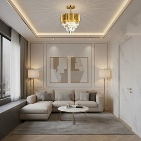 Brilagi - Lustră aplicată CRISTAL 5xE14/40W/230V Ø 43 cm