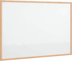 vidaXL Tablă albă magnetică cu ramă din lemn masiv de pin 80x55 cm