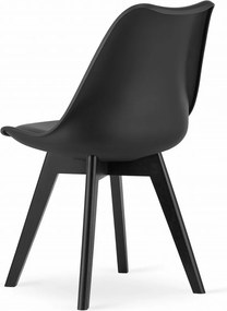 OFERTA Scaun negru BALI MARK cu picioare negre Calitatea a II-a