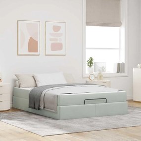 vidaXL Cadru de pat Altele Gri deschis 160 x 200 cm Catifea