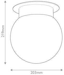 Kichler KL-ALBERS-F-G-BK - Plafonieră ALBERS 1xE27/40W/230V Ø 20,3 cm neagră