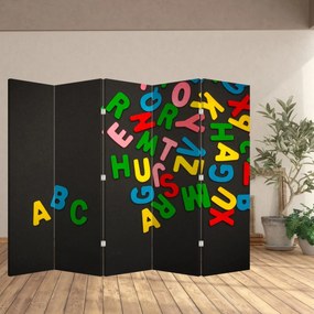 Paravan - Litere colorate (210x170 cm)
