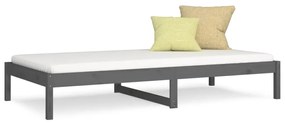 820419 vidaXL Pat de zi, gri, 80x200 cm, lemn masiv de pin