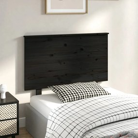 vidaXL Tăblie de pat, negru, 94x6x82,5 cm, lemn masiv de pin