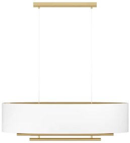 Lustră pe cablu Eglo 390182 PINETARA 4xE27/40W/230V alb/auriu