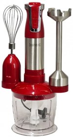 Blender cu tocator si tel Royalty Line RL-ESMS800, 800W, 0.6L, 2 viteze, Atasament metalic, Rosu