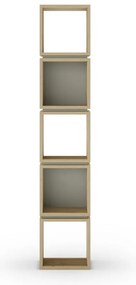 Bibliotecă verde/în culoare naturală cu aspect de lemn de stejar 32x167 cm Lofty – Marckeric