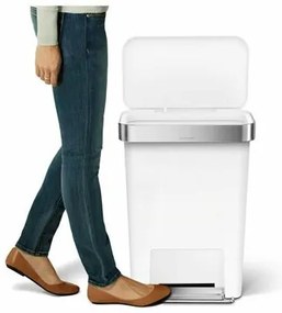 Simplehuman Coș de gunoi cu pedală 45 l, alb
