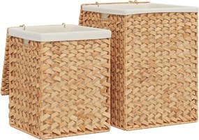 vidaXL Coșuri de rufe, 2 buc., zambilă de apă