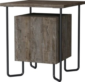 Noptiera Acres Nightstand, stejar inchis , PAL melaminat/metal, 40x40x