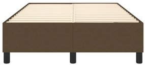Cadru de pat box spring, maro inchis, 120x200 cm, textil Maro inchis, 35 cm, 120 x 200 cm