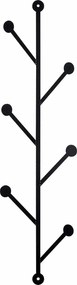 Cuier ROD 2, negru, metal, 25x94 cm