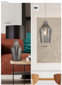 Veioza / Lampa eleganta stil modern Chevron gri/fumurie EU3452SM SRT