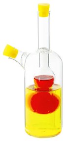 Recipient pentru oțet și ulei 2in1 Luigi Ferrero FR-6051, 20 cm, închidere ermetică, sticlă, galben