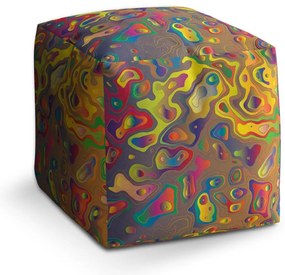 Taburet Cube pete colorate, colorat
