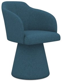 Scaun de sufragerie albastru tapițat Kanoa – Makamii