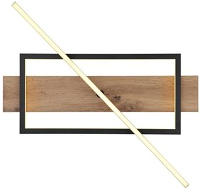 Plafoniera LED design indistrial Beatrix negru 60,5x20cm